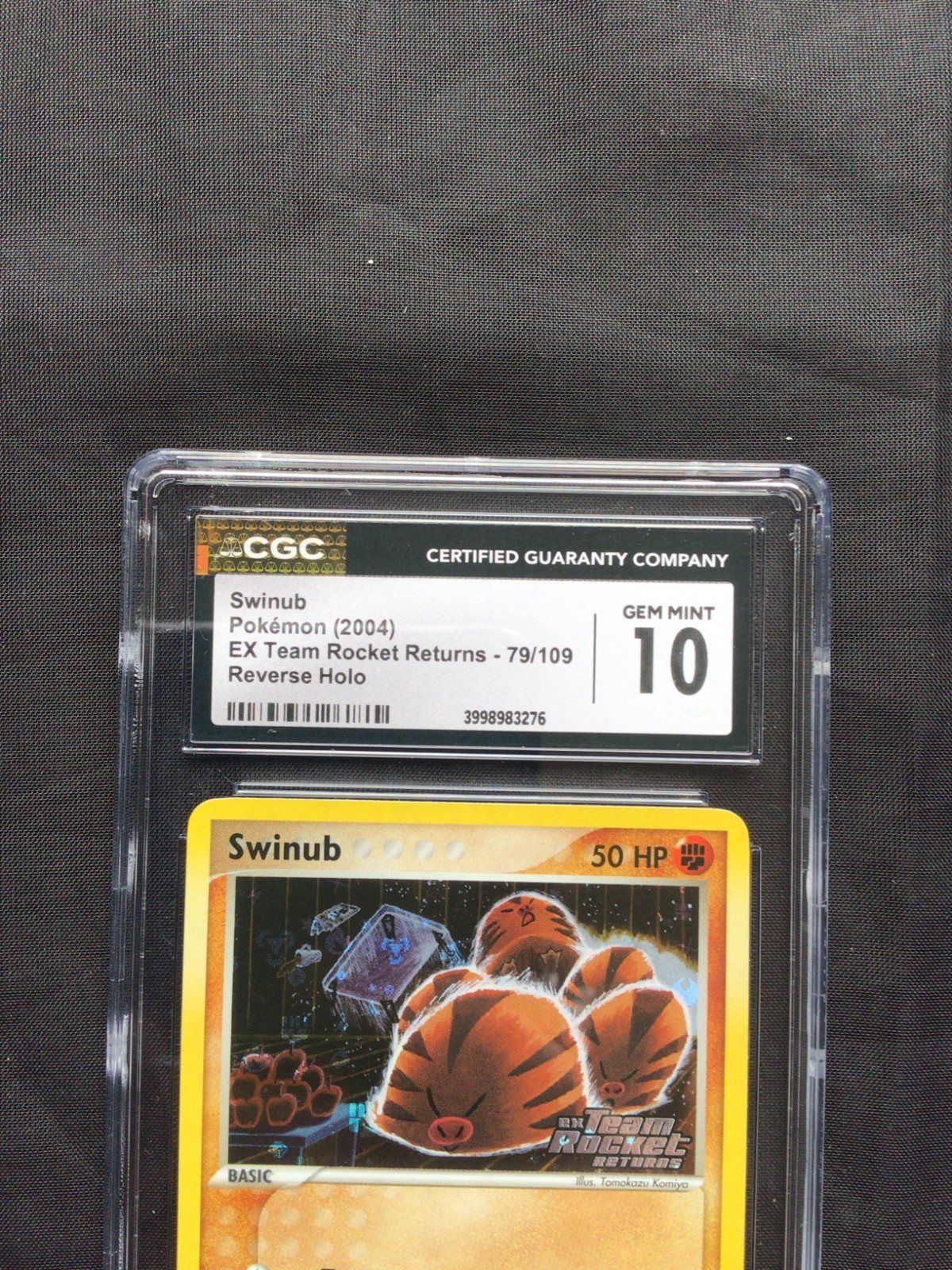 Pokemon Cards: EX Team Rocket Returns Reverse Holo: Swinub 79/109: CGC 10 – Photo 3