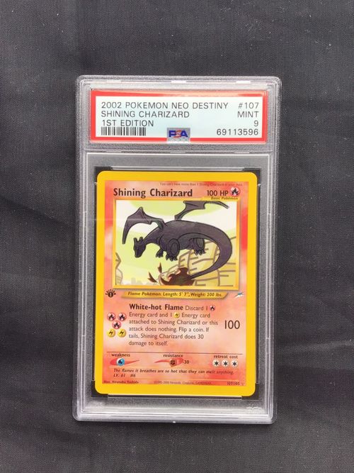 Pokemon: 1st Edition Neo Destiny Rare Holo: Shining Charizard 107/105: PSA 9