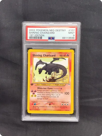 Pokemon: 1st Edition Neo Destiny Rare Holo: Shining Charizard 107/105: PSA 9